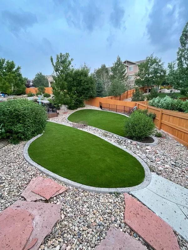 small artificial grass section