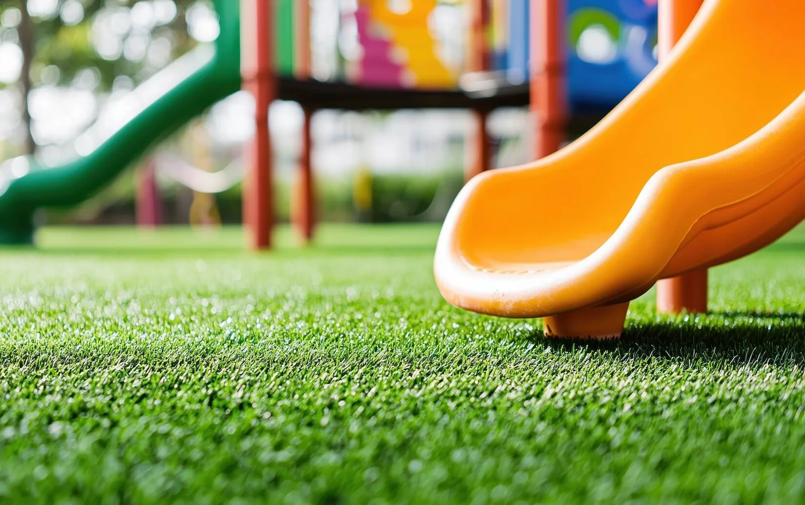 artificial turf on playground safe